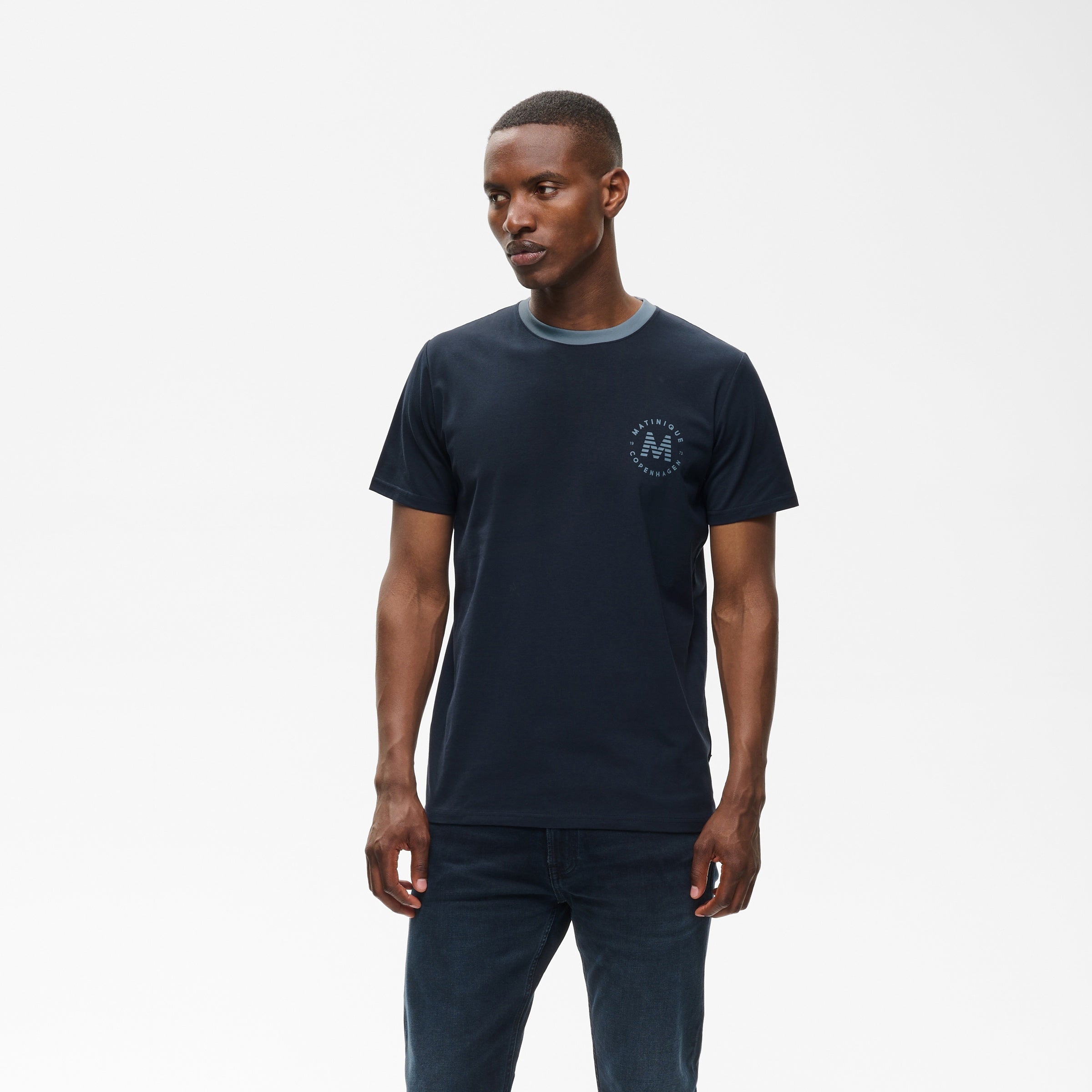 Matinique Ringer T-Shirt Navy
