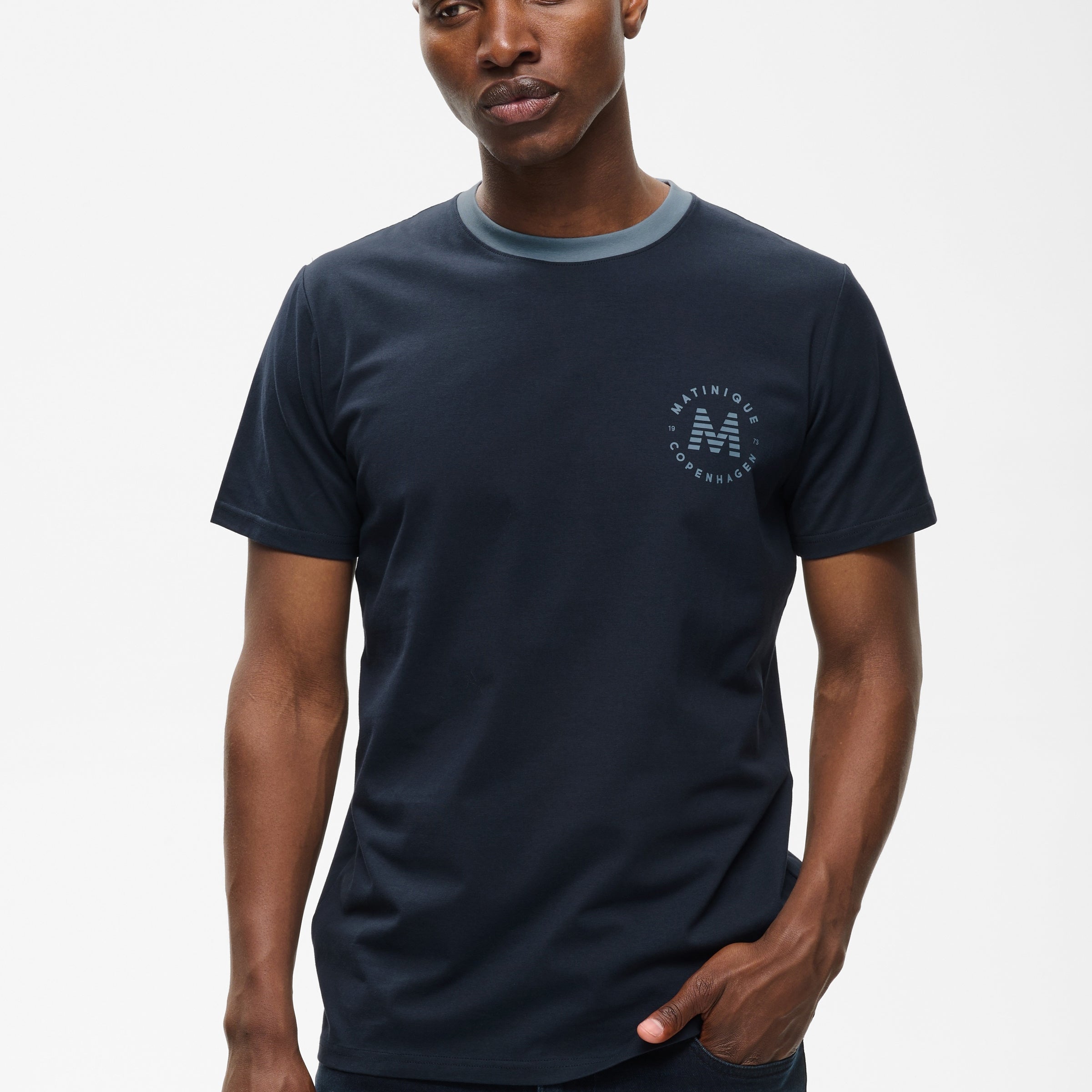 Matinique Ringer T-Shirt Navy