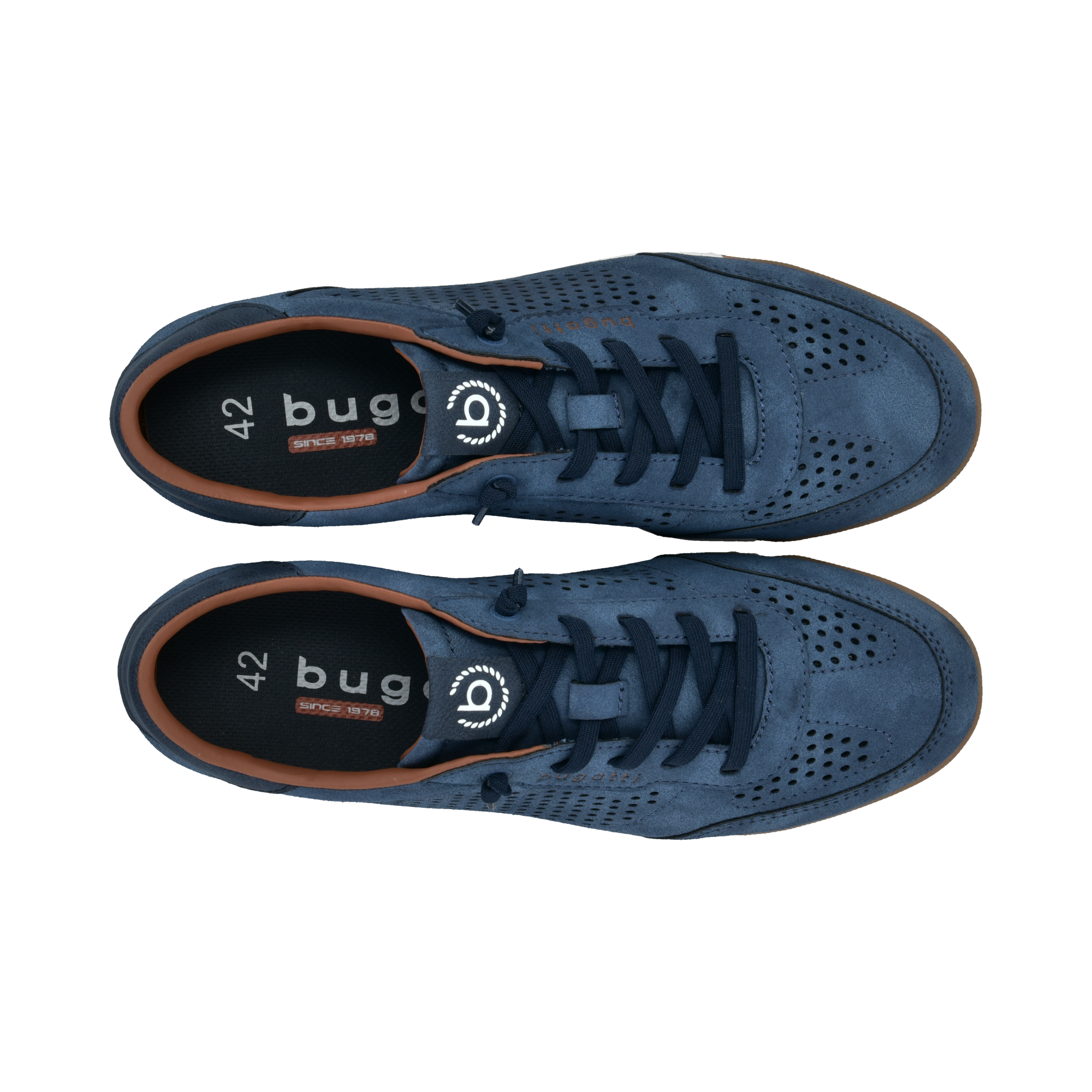 Bugatti Suede Trainers Blue