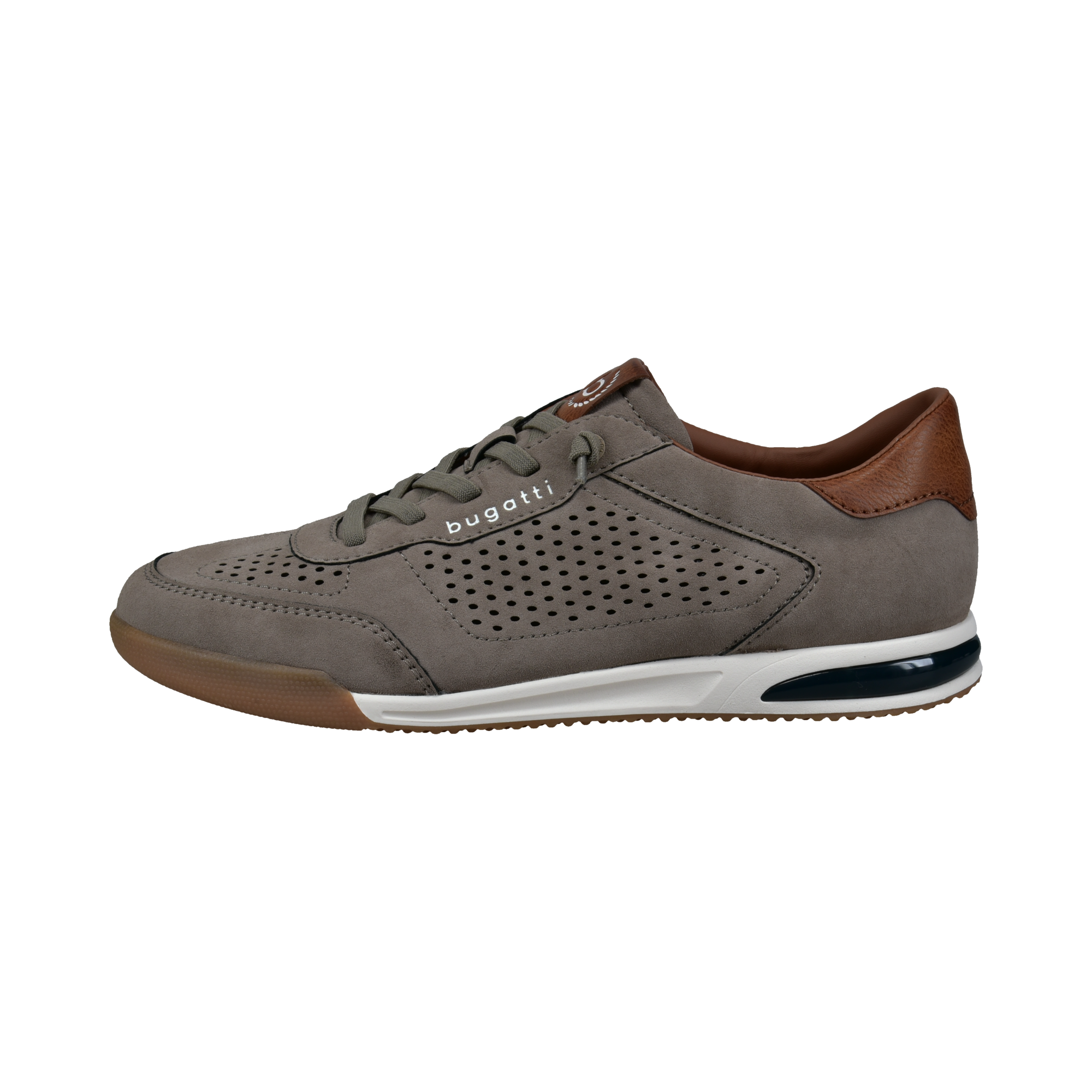 Bugatti Suede Trainers Taupe