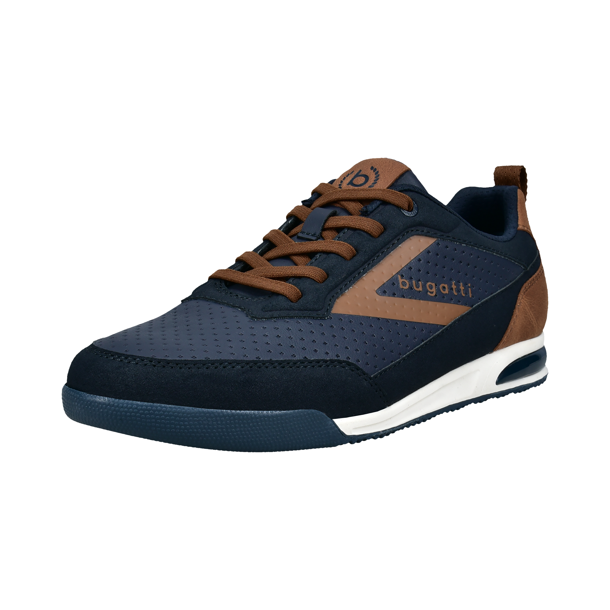 Bugatti Suede Trainers Navy