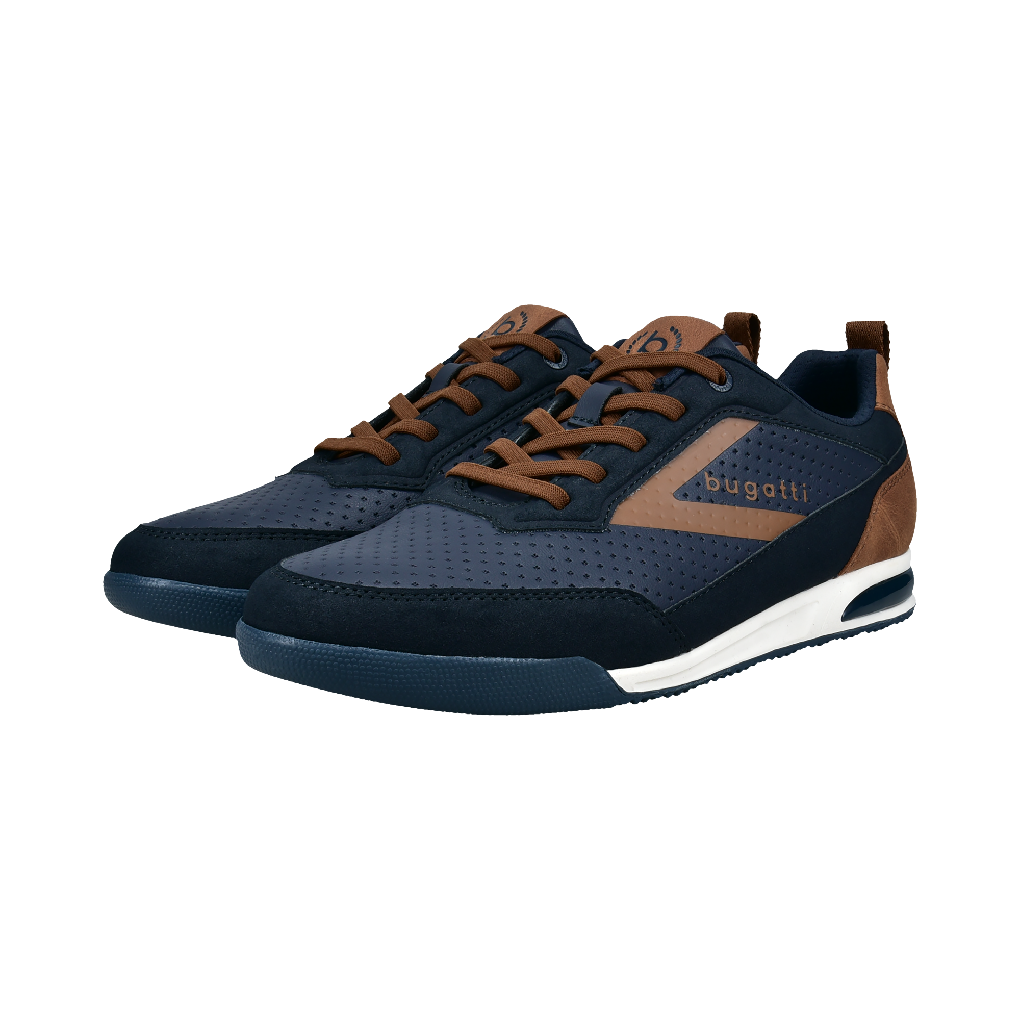 Bugatti Suede Trainers Navy