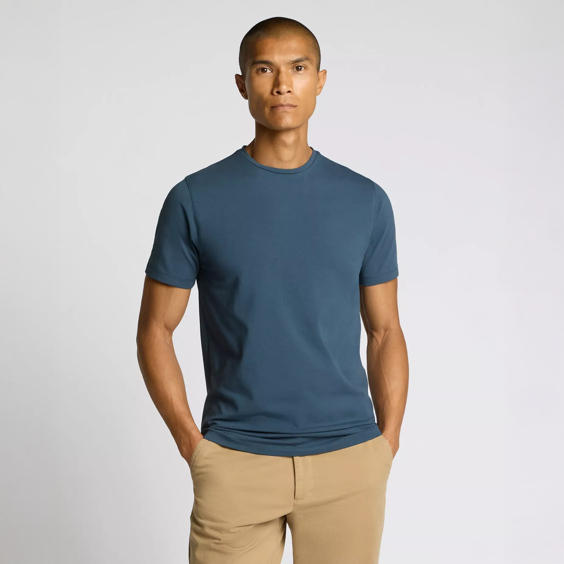 Remus Uomo Cotton T-Shirt Steel Blue