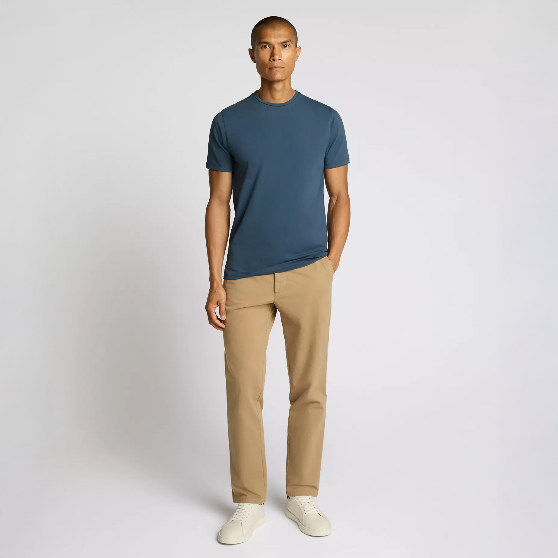 Remus Uomo Cotton T-Shirt Steel Blue