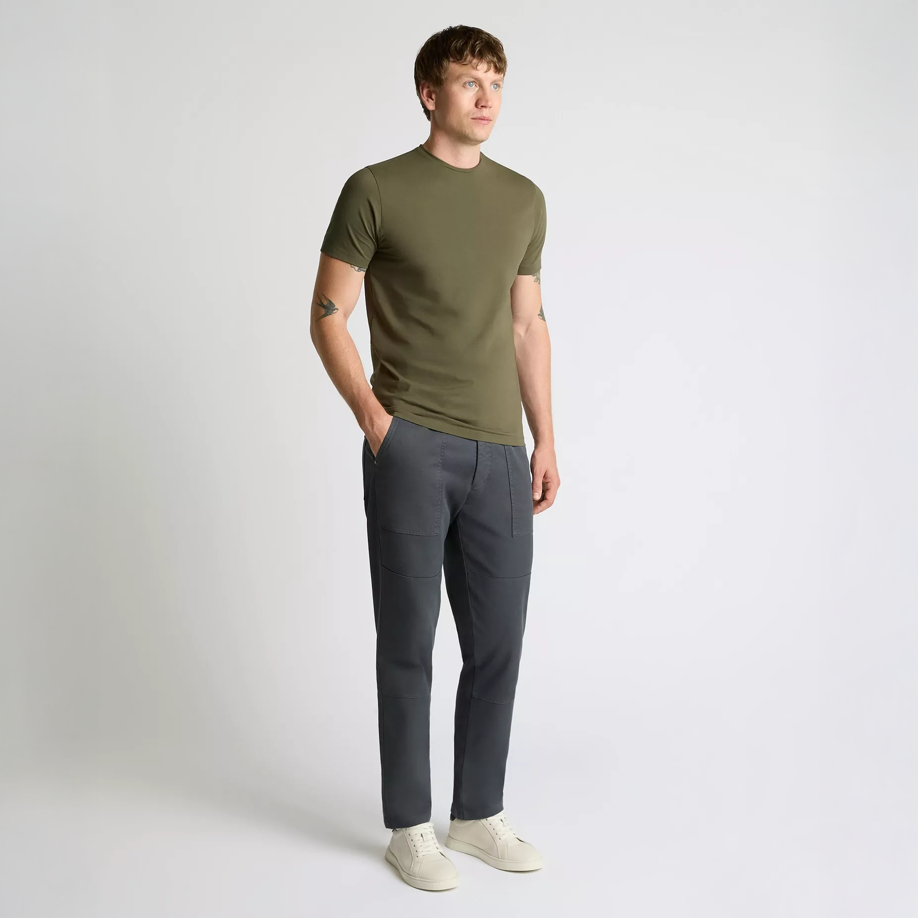 Remus Uomo Cotton T-Shirt Khaki