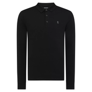 Remus Uomo Long Sleeve Polo Shirt Black