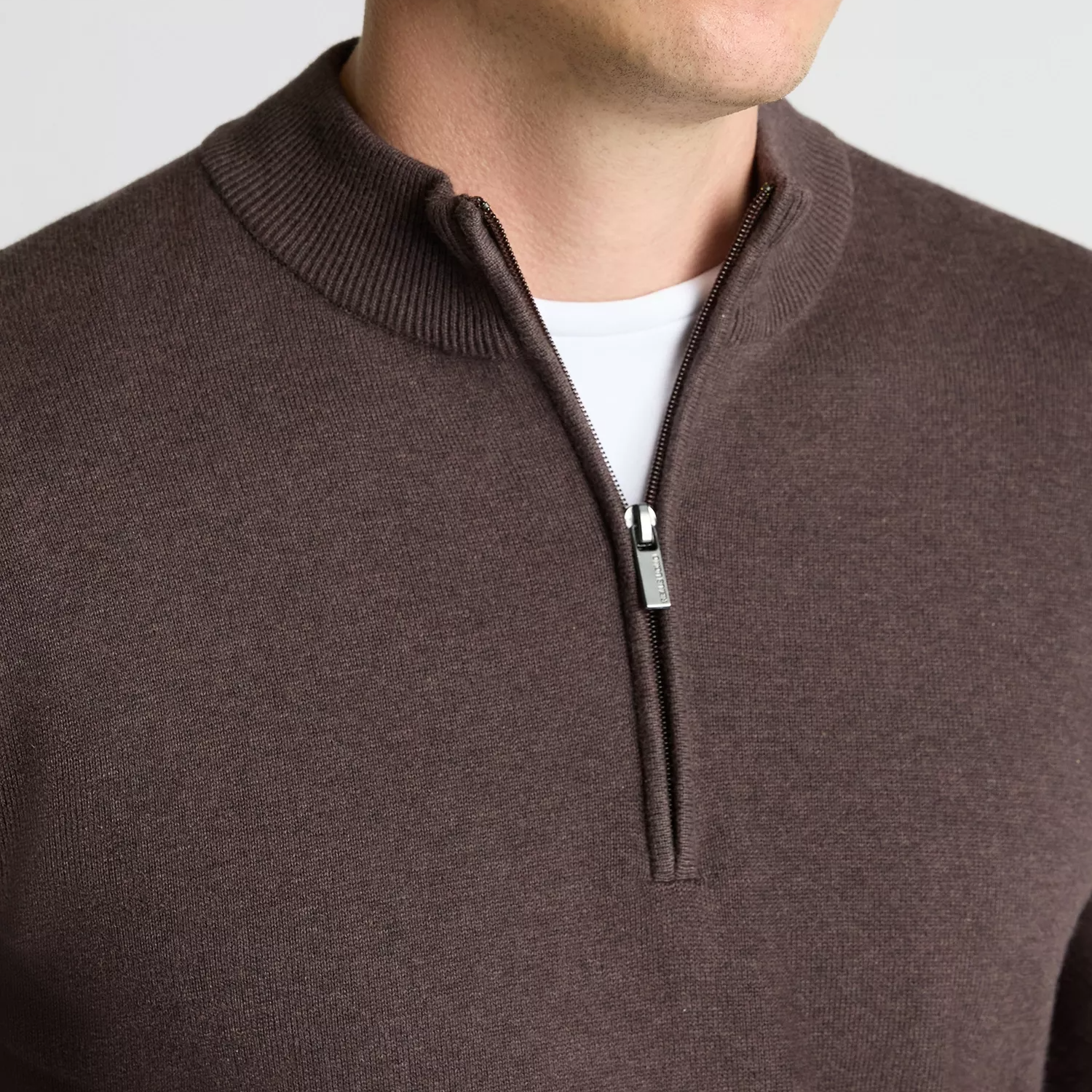 Remus Uomo Quarter Zip Brown