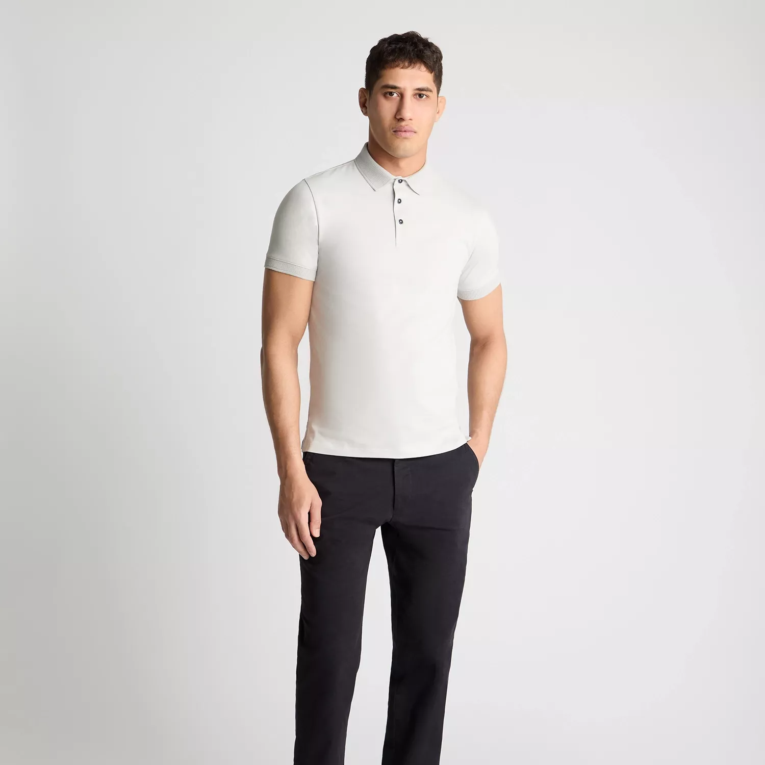Remus Uomo Cotton Polo Shirt Grey