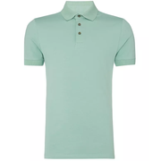 Remus Uomo Ribbed Collar Polo Shirt Sage