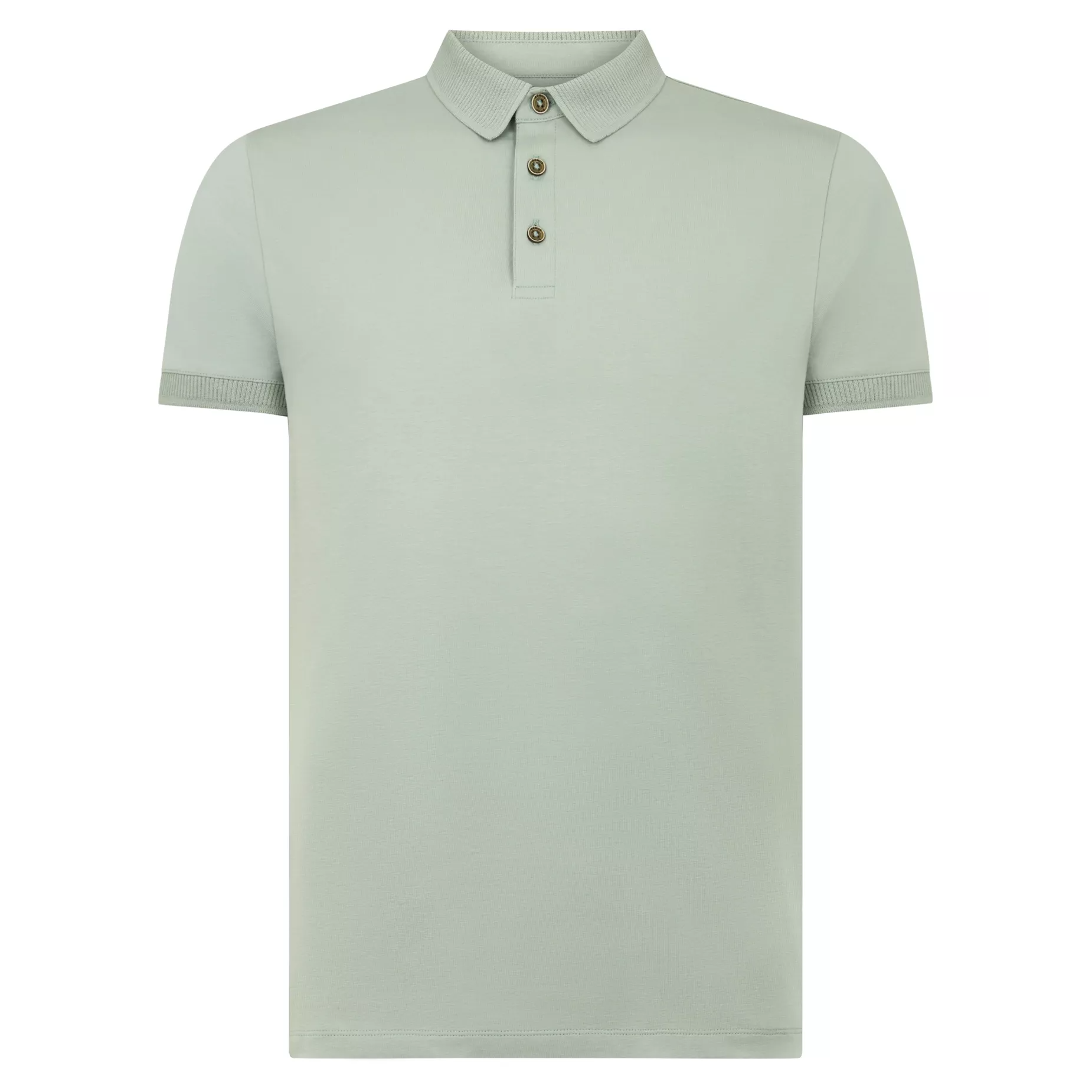 Remus Uomo Cotton Polo Shirt Sage