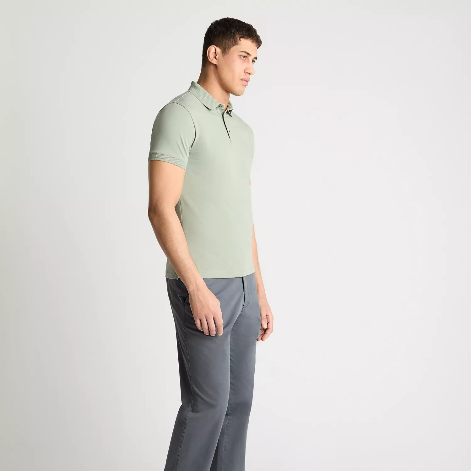 Remus Uomo Cotton Polo Shirt Sage