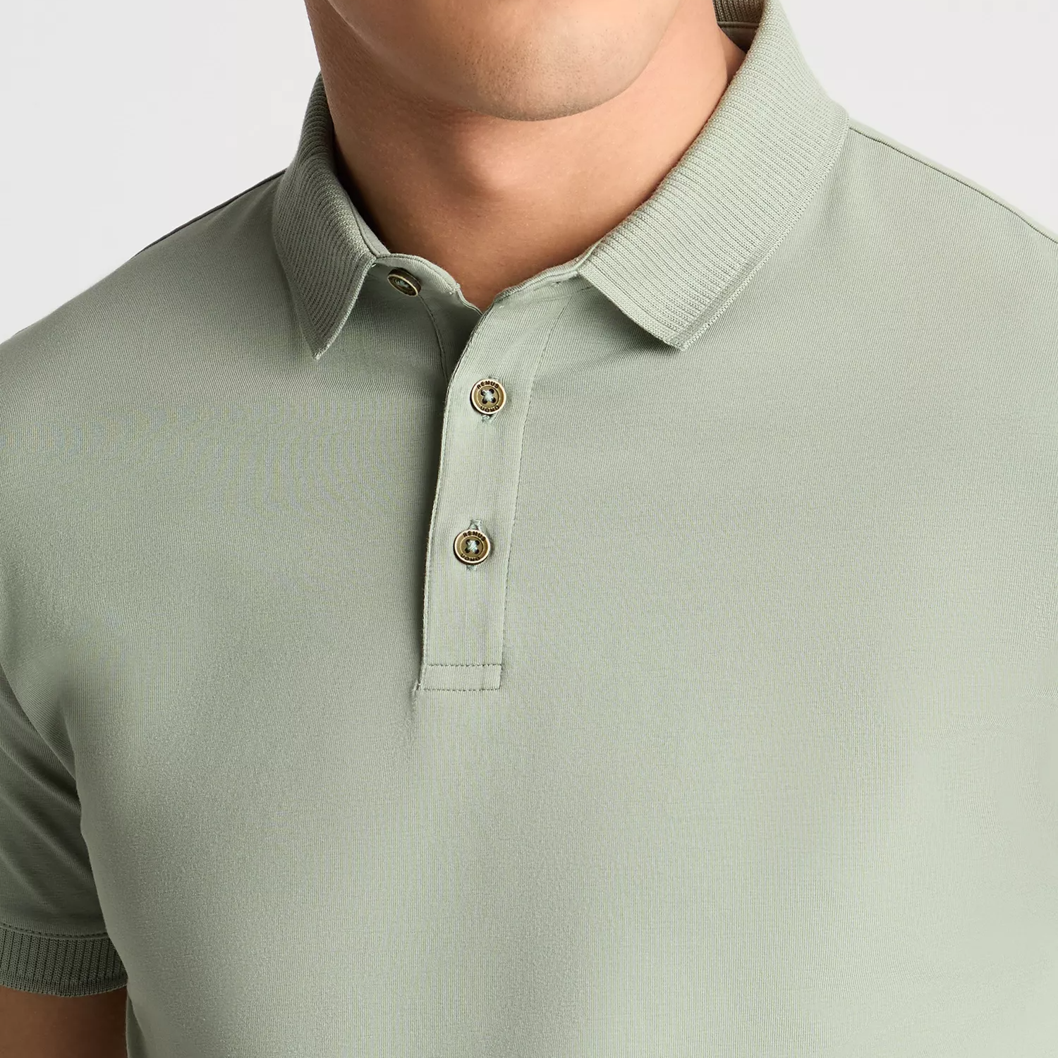 Remus Uomo Cotton Polo Shirt Sage