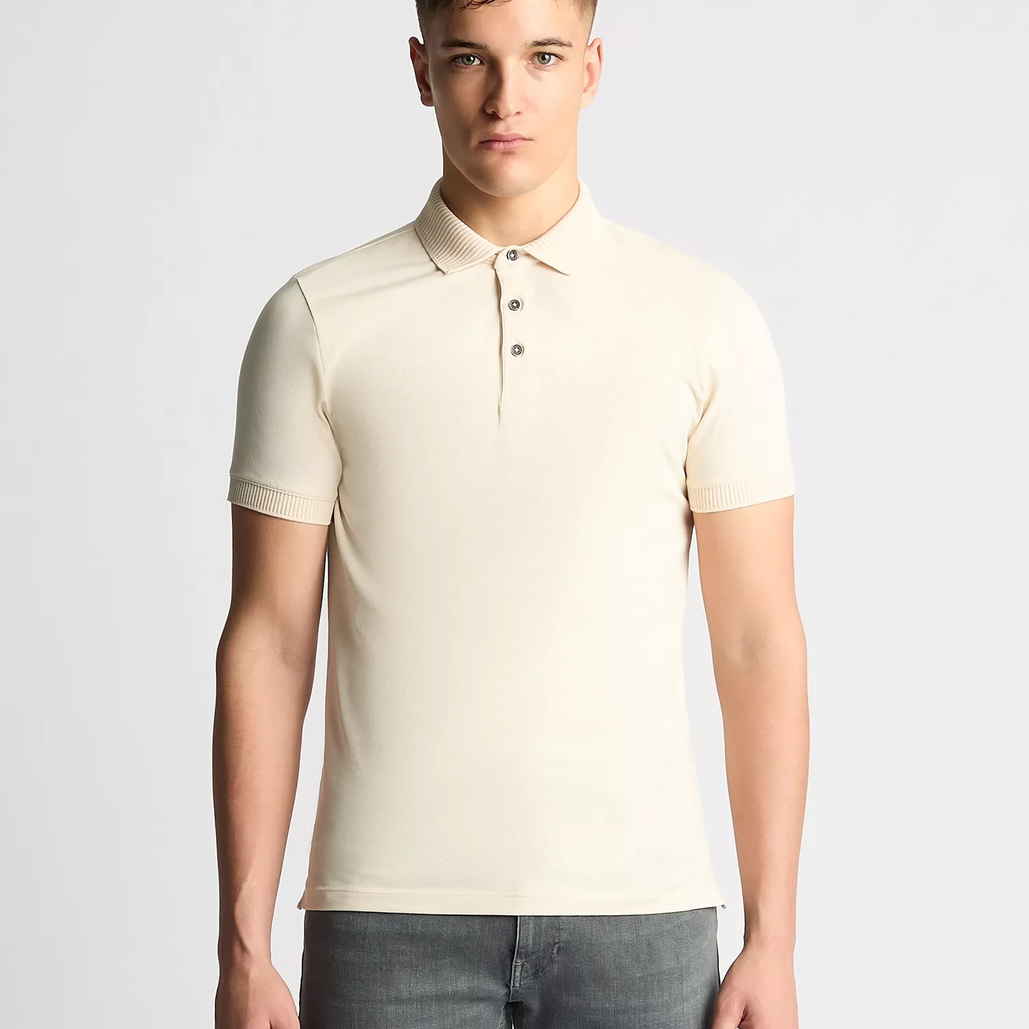 Remus Uomo Cotton Polo Shirt Cream