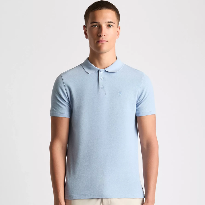 Remus Uomo Cotton Pique Polo Shirt Sky