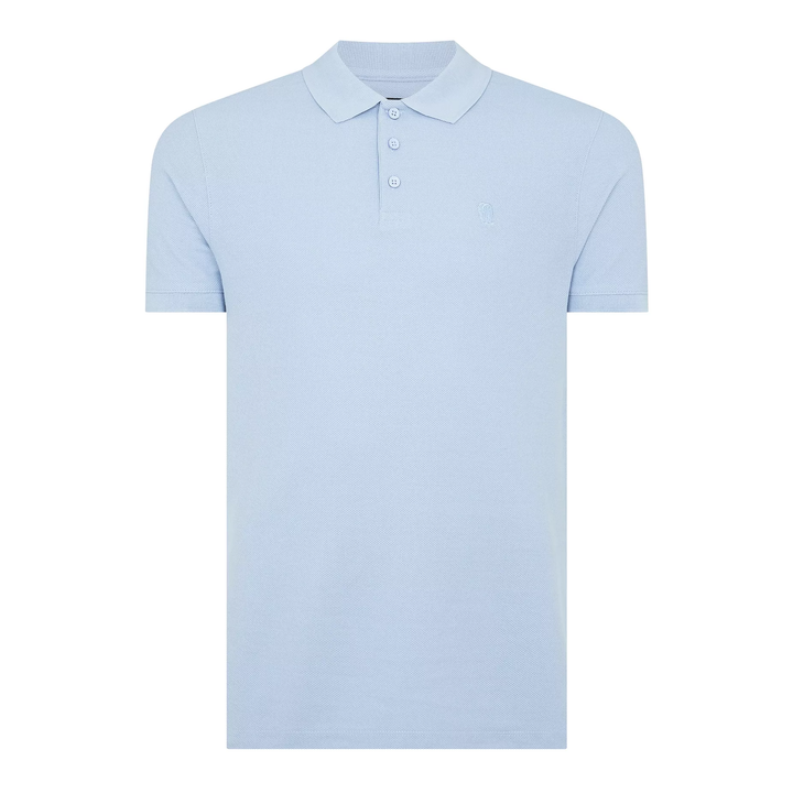 Remus Uomo Cotton Pique Polo Shirt Sky