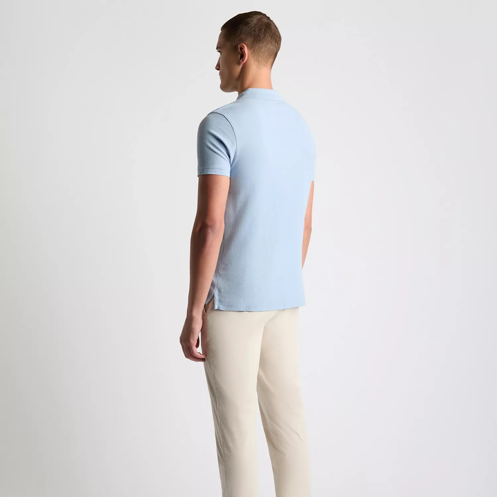 Remus Uomo Cotton Pique Polo Shirt Sky