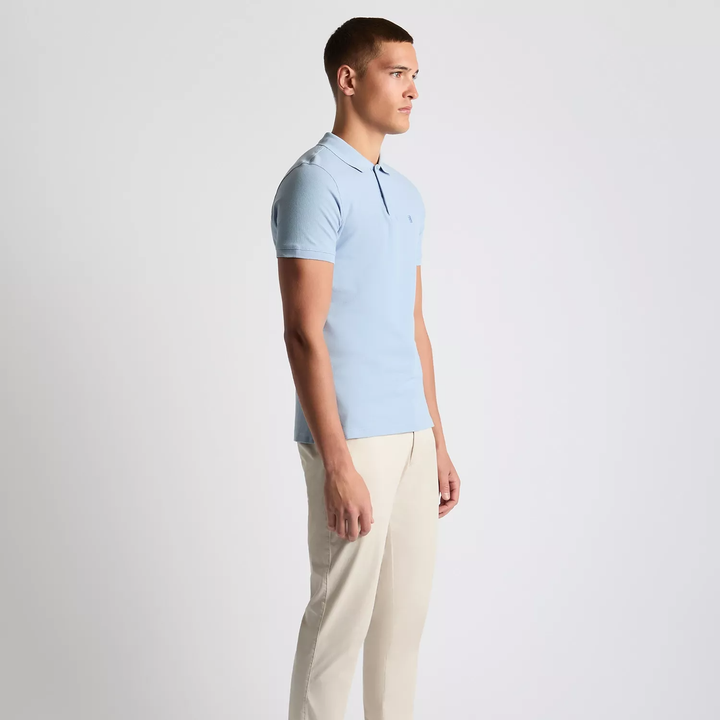 Remus Uomo Cotton Pique Polo Shirt Sky