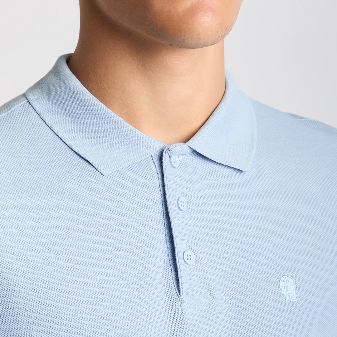 Remus Uomo Cotton Pique Polo Shirt Sky