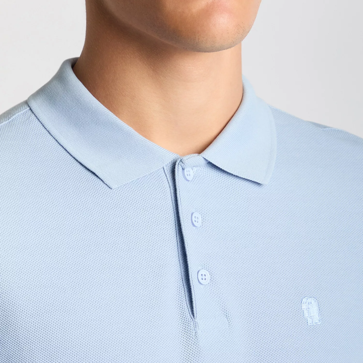 Remus Uomo Cotton Pique Polo Shirt Sky