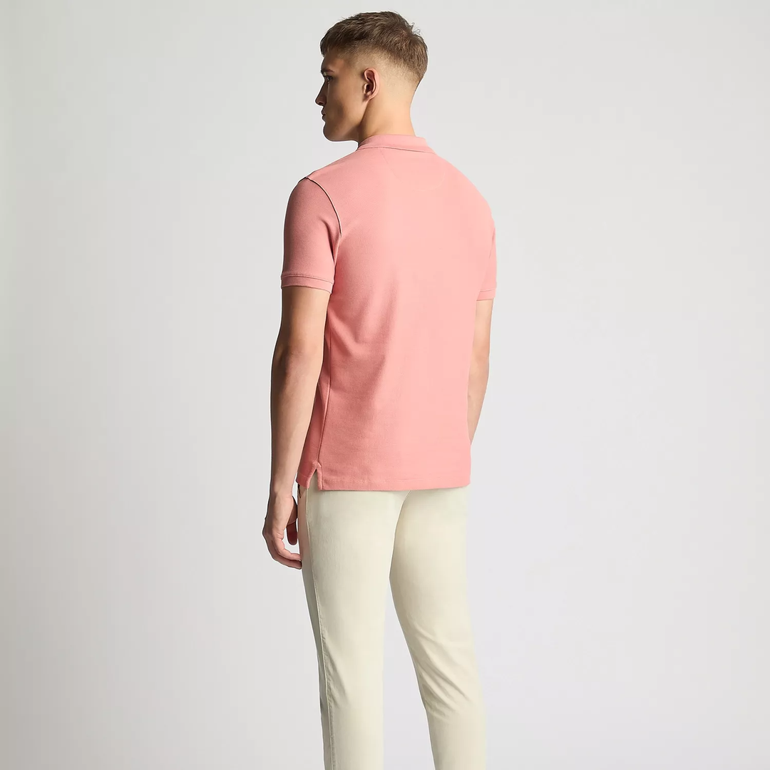 Remus Uomo Cotton Pique Polo Shirt Pink