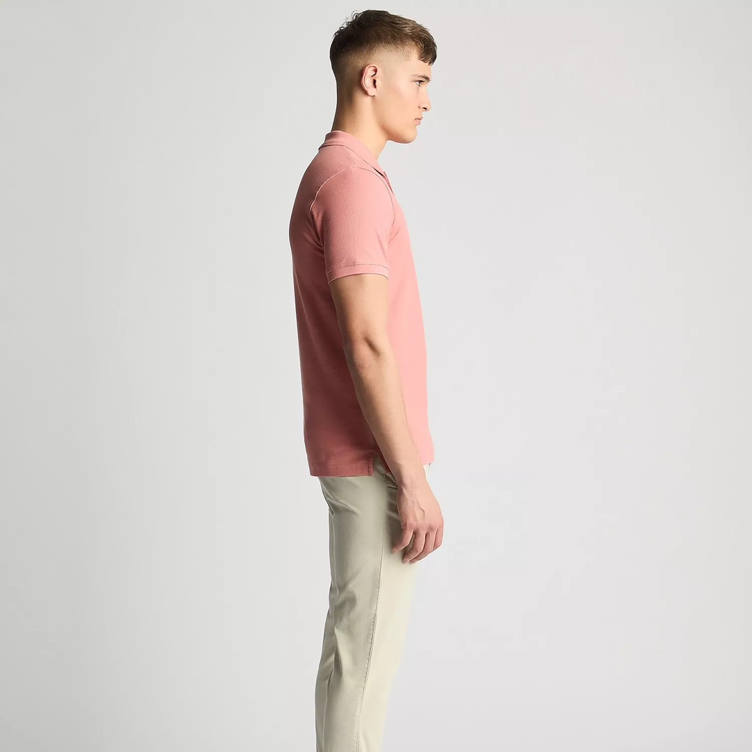 Remus Uomo Cotton Pique Polo Shirt Pink