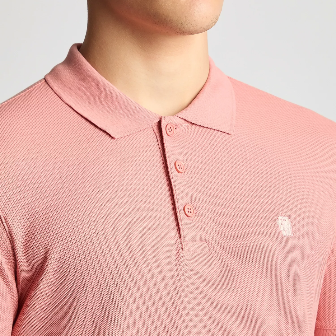 Remus Uomo Cotton Pique Polo Shirt Pink