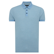 Remus Uomo Basket Weave Polo Shirt Sky