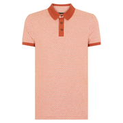 Remus Uomo Basket Weave Polo Shirt Orange