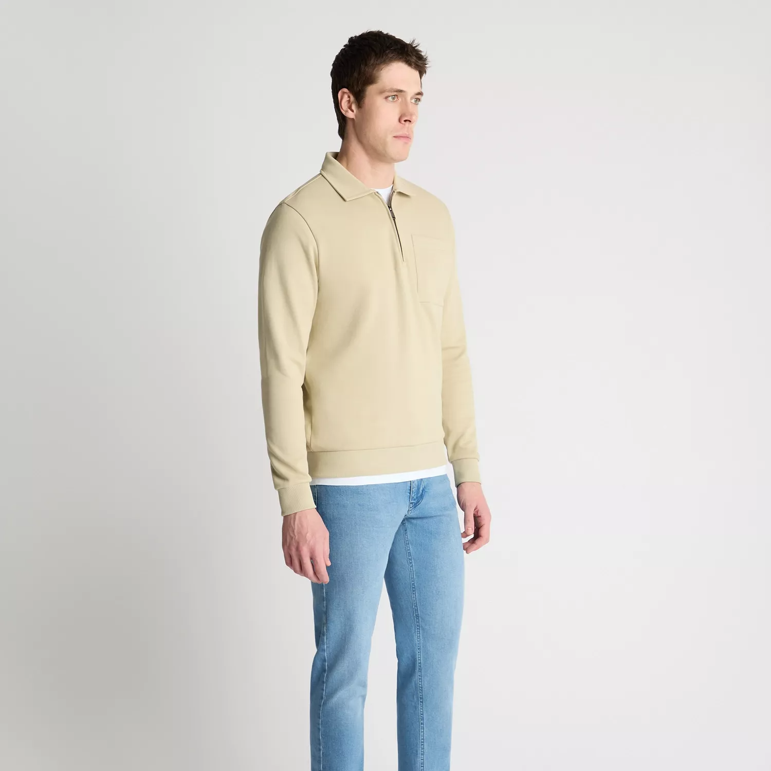 Remus Uomo Rugby Polo Shirt Beige