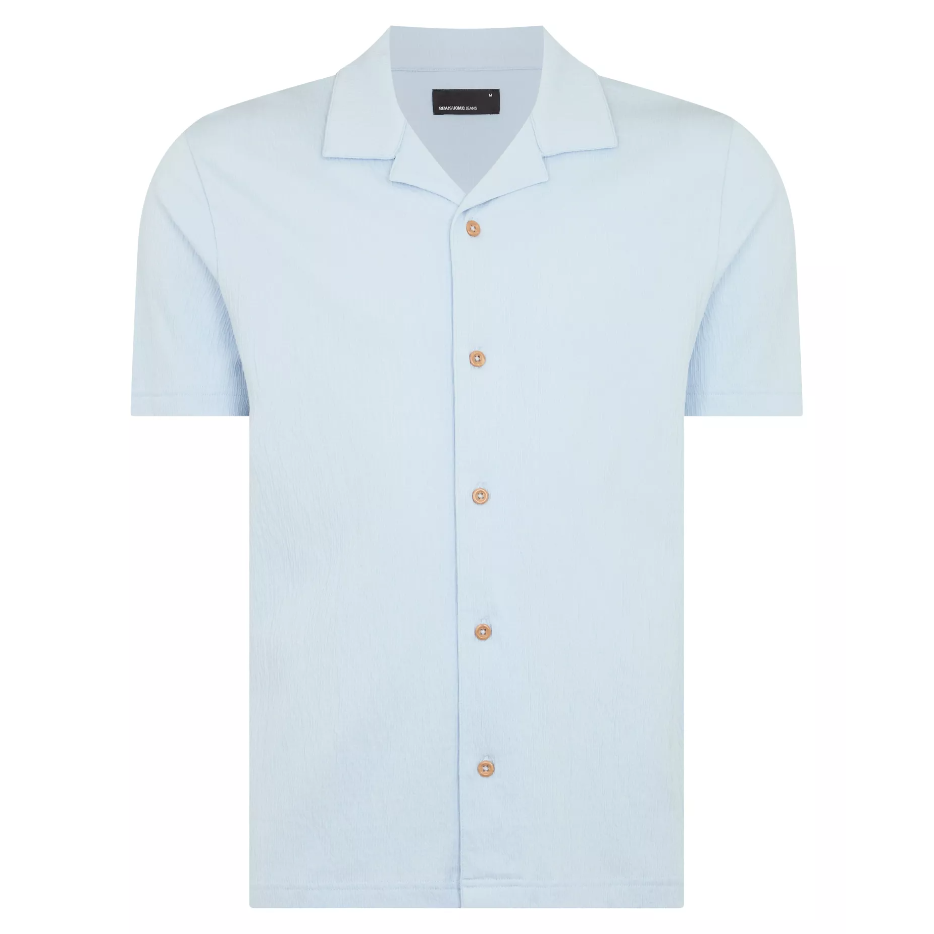 Remus Uomo Cuban Collar Shirt Sky