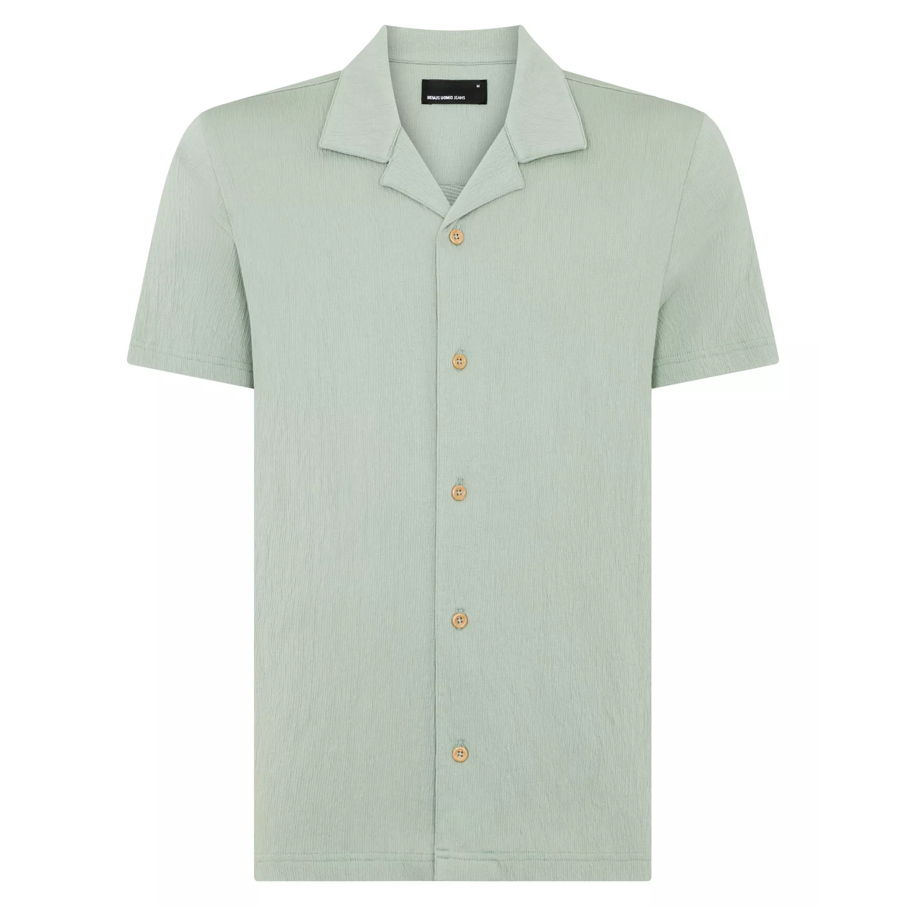 Remus Uomo Cuban Collar Shirt Sage