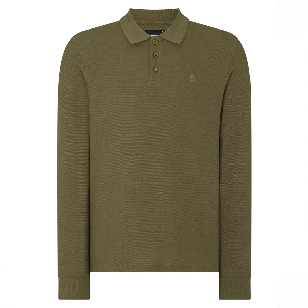Remus Uomo Long Sleeve Polo Shirt Khaki