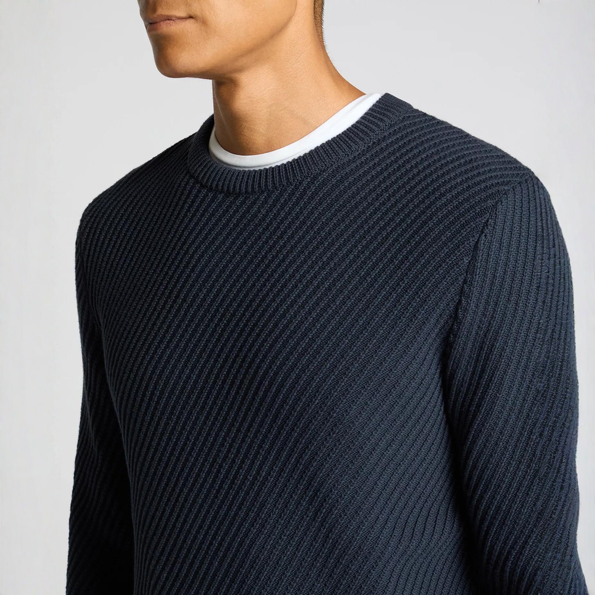 Remus Uomo Pattern Knit Sweater Navy