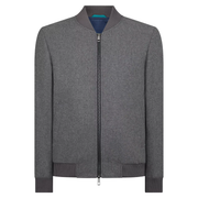 Remus Uomo Flannel Bomber Jacket Grey