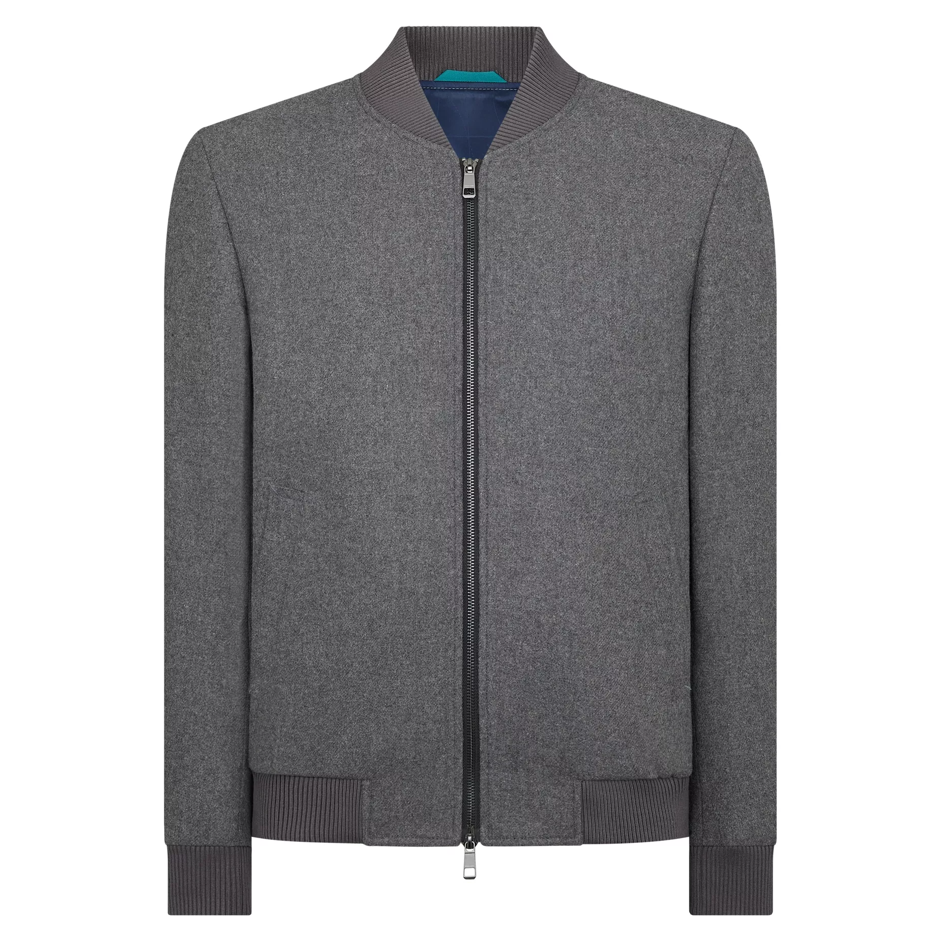 Remus Uomo Flannel Bomber Jacket Grey