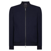 Remus Uomo Flannel Bomber Jacket Navy