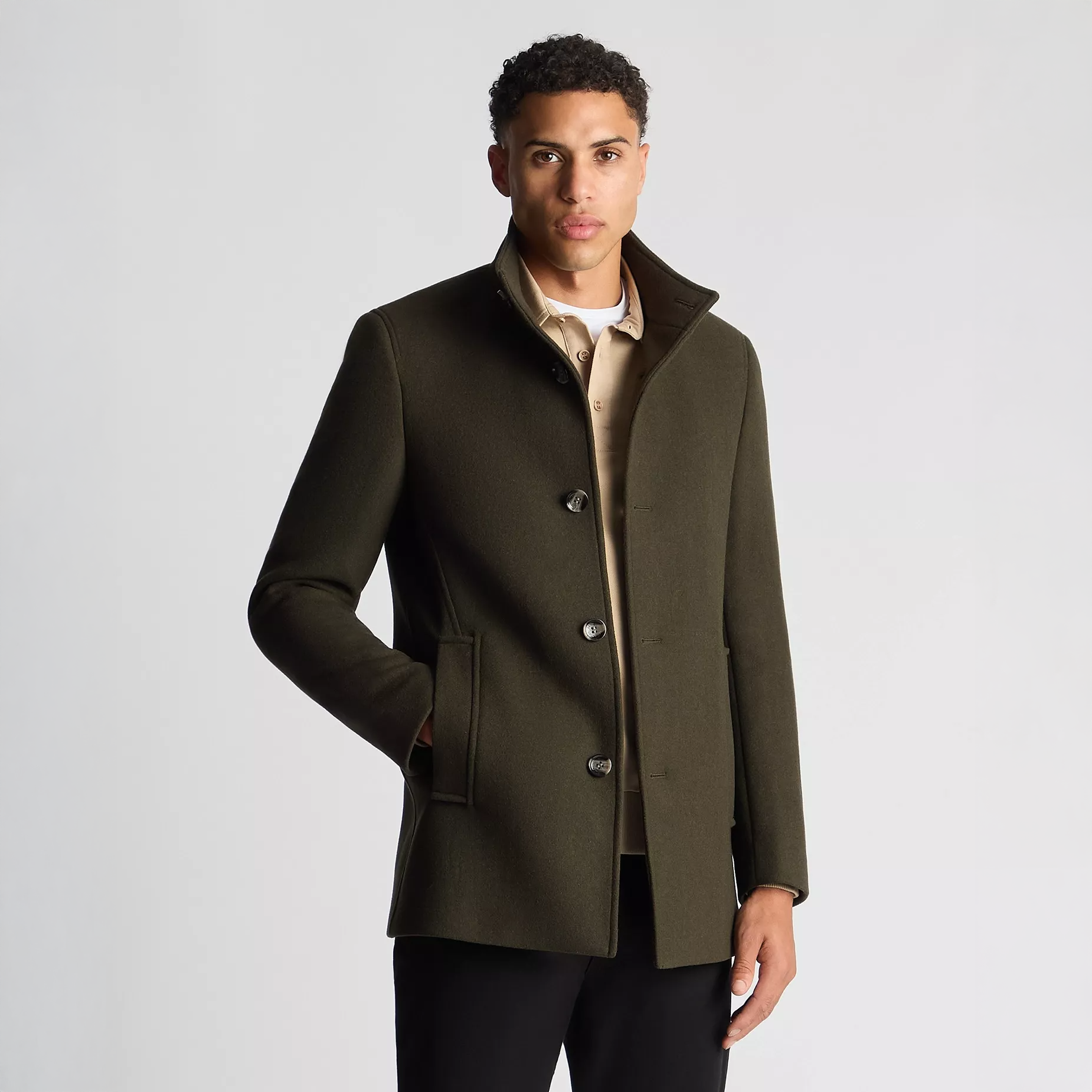 Remus Uomo Jonah Overcoat Green
