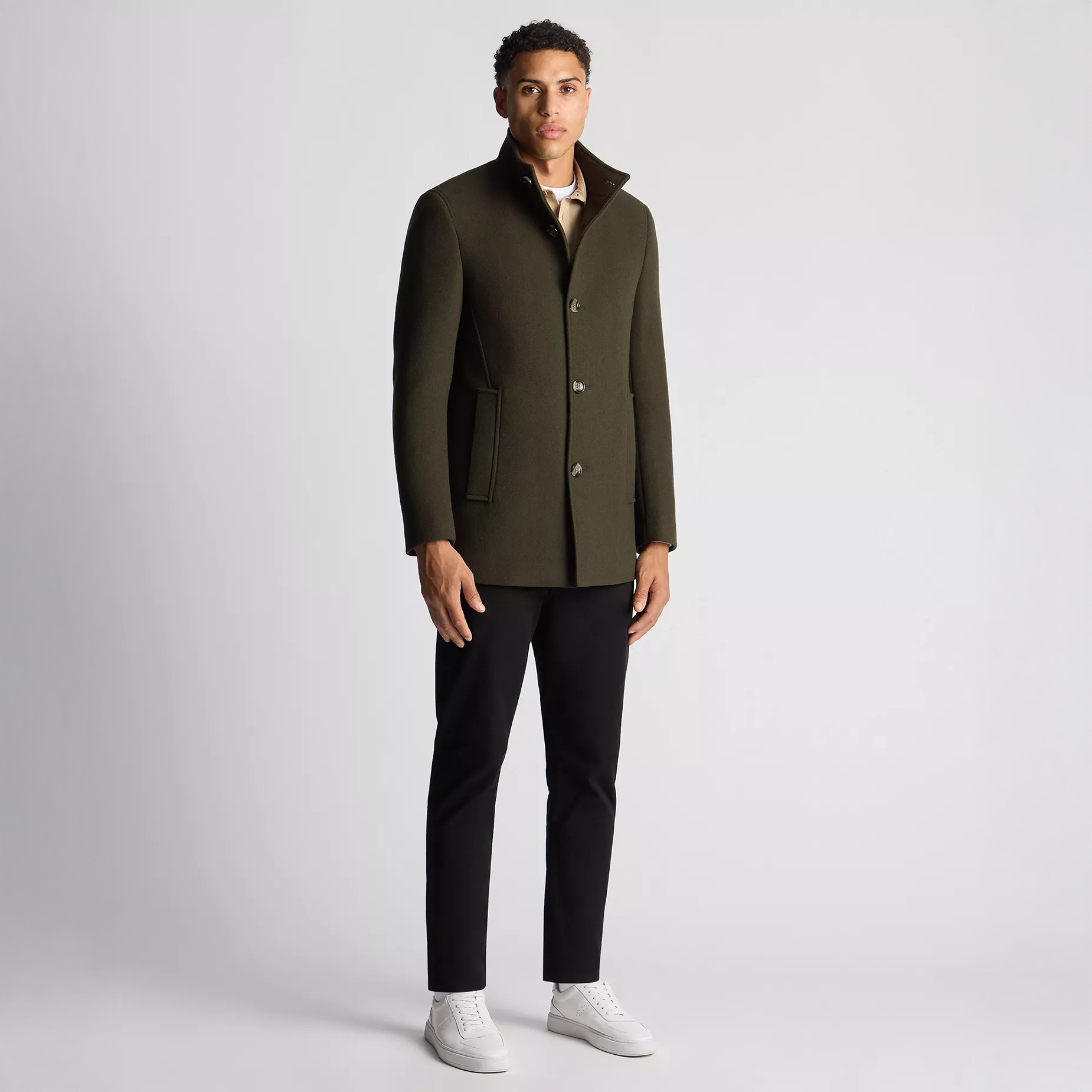 Remus Uomo Jonah Overcoat Green