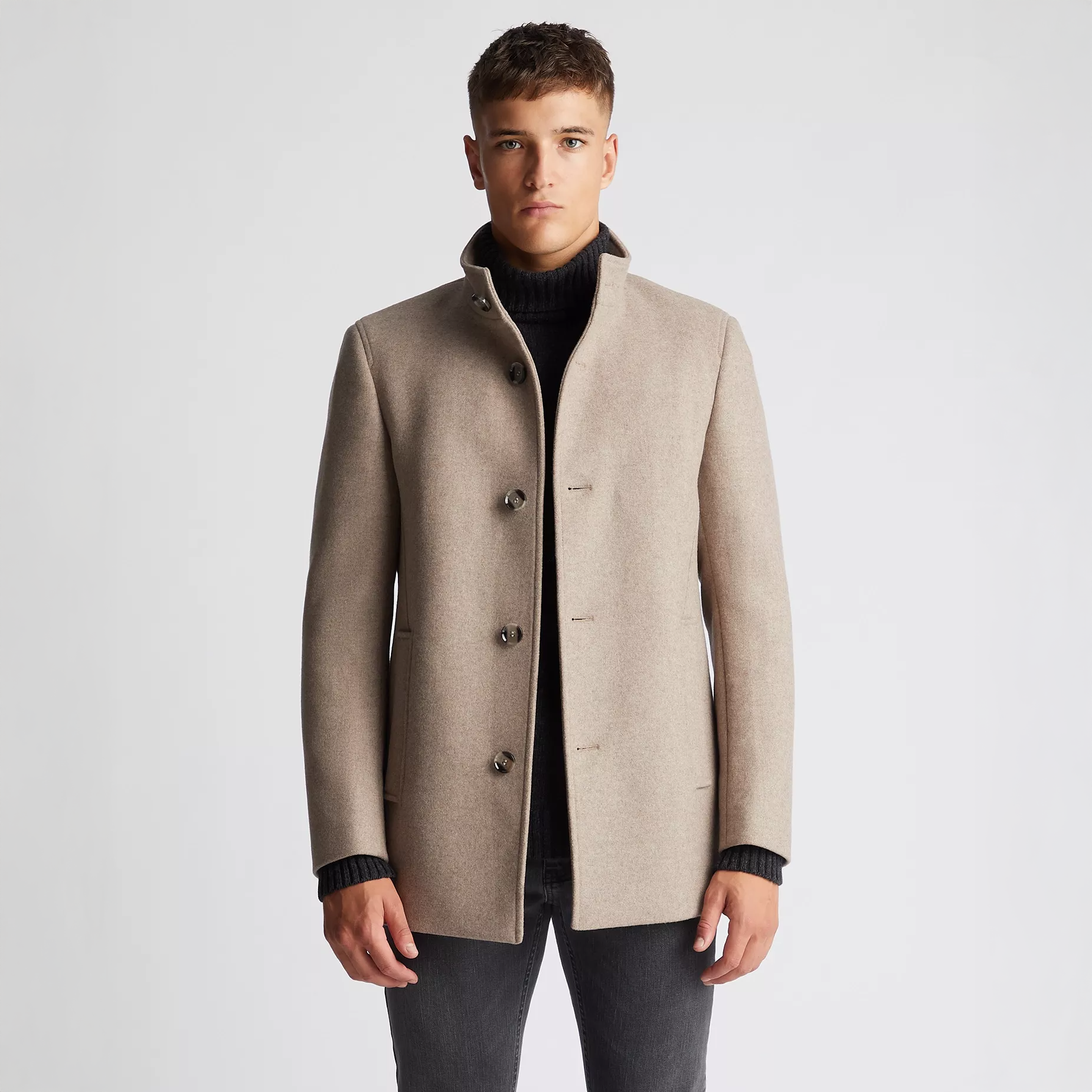 Remus Uomo Jonah Overcoat Beige