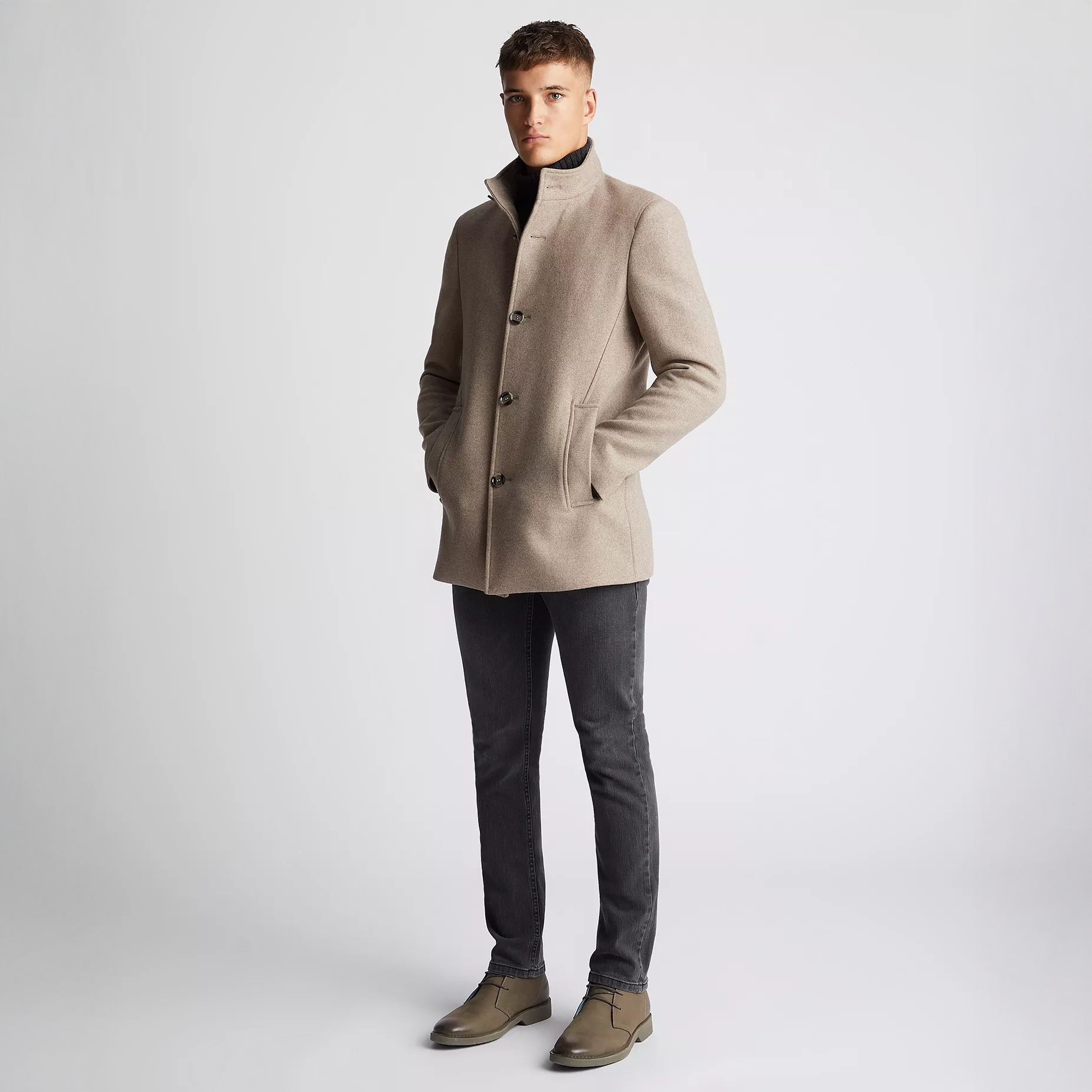 Remus Uomo Jonah Overcoat Beige