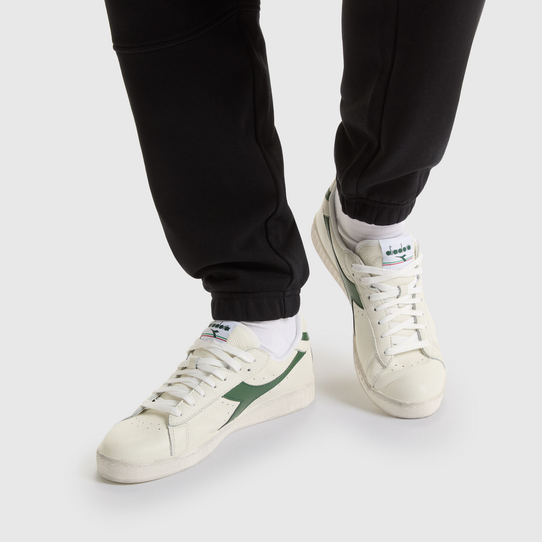 Diadora Game Low Waxed Trainers White/Green