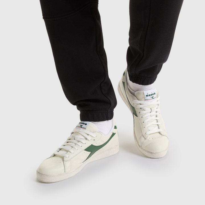 Diadora Game L Low Waxed Trainers White/Green