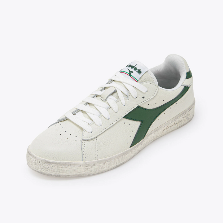 Diadora Game L Low Waxed Trainers White/Green