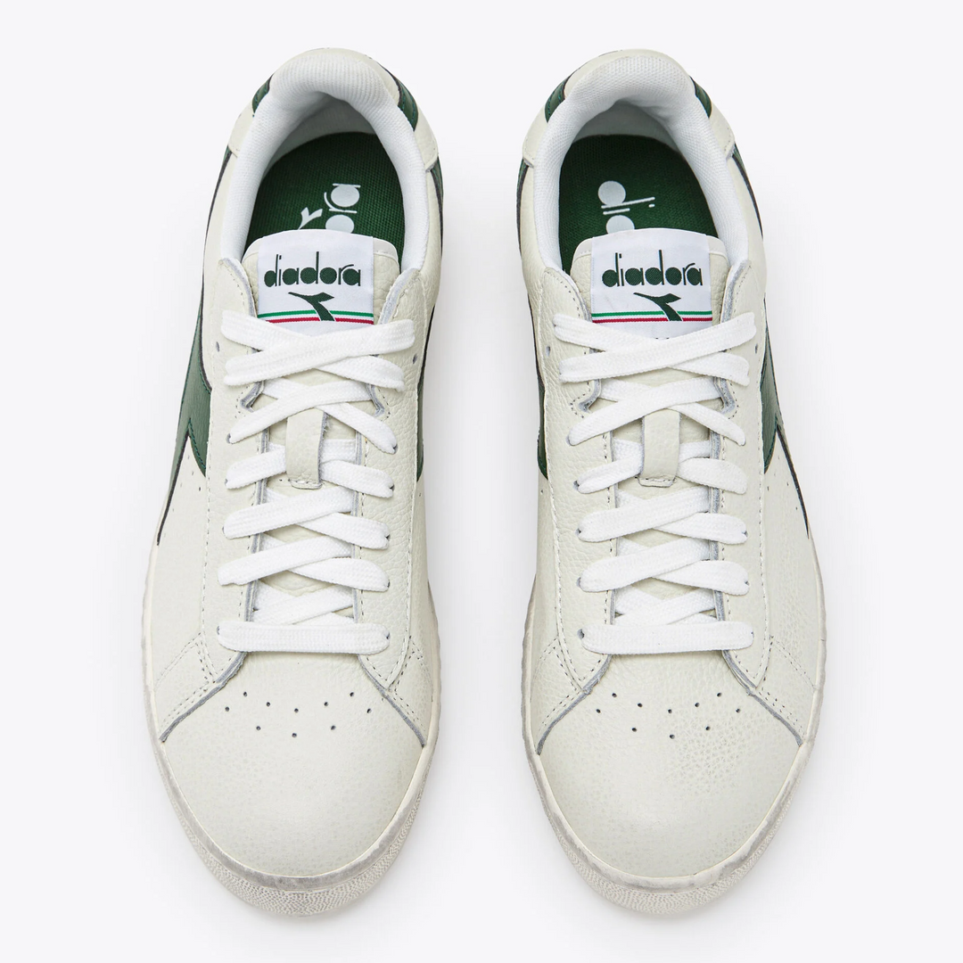 Diadora Game L Low Waxed Trainers White/Green