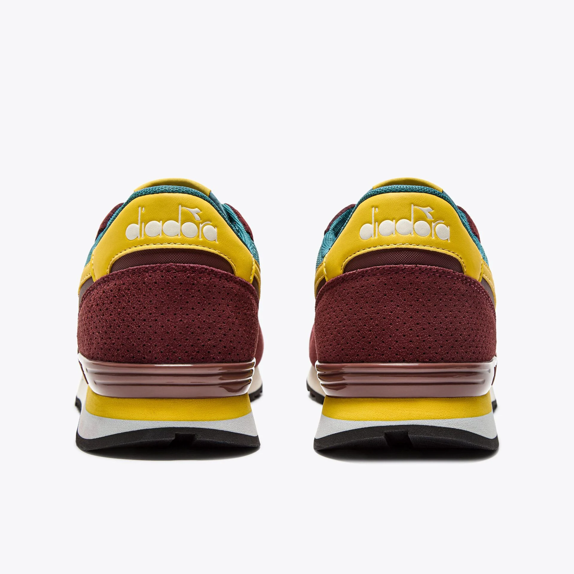 Diadora Camaro M2 Trainers Burgundy/Yellow
