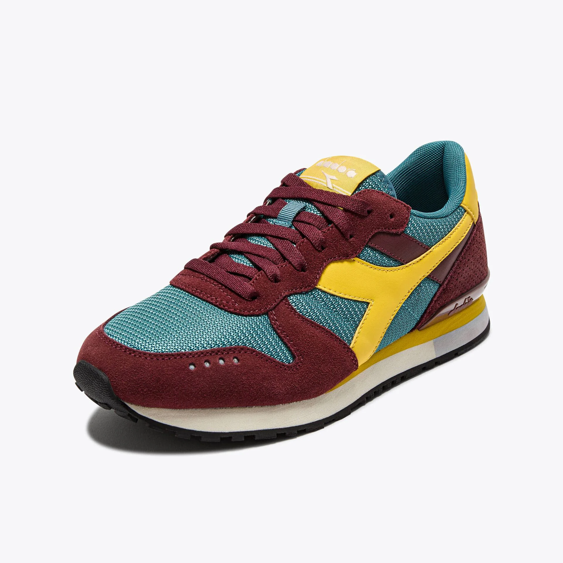 Diadora Camaro M2 Trainers Burgundy/Yellow