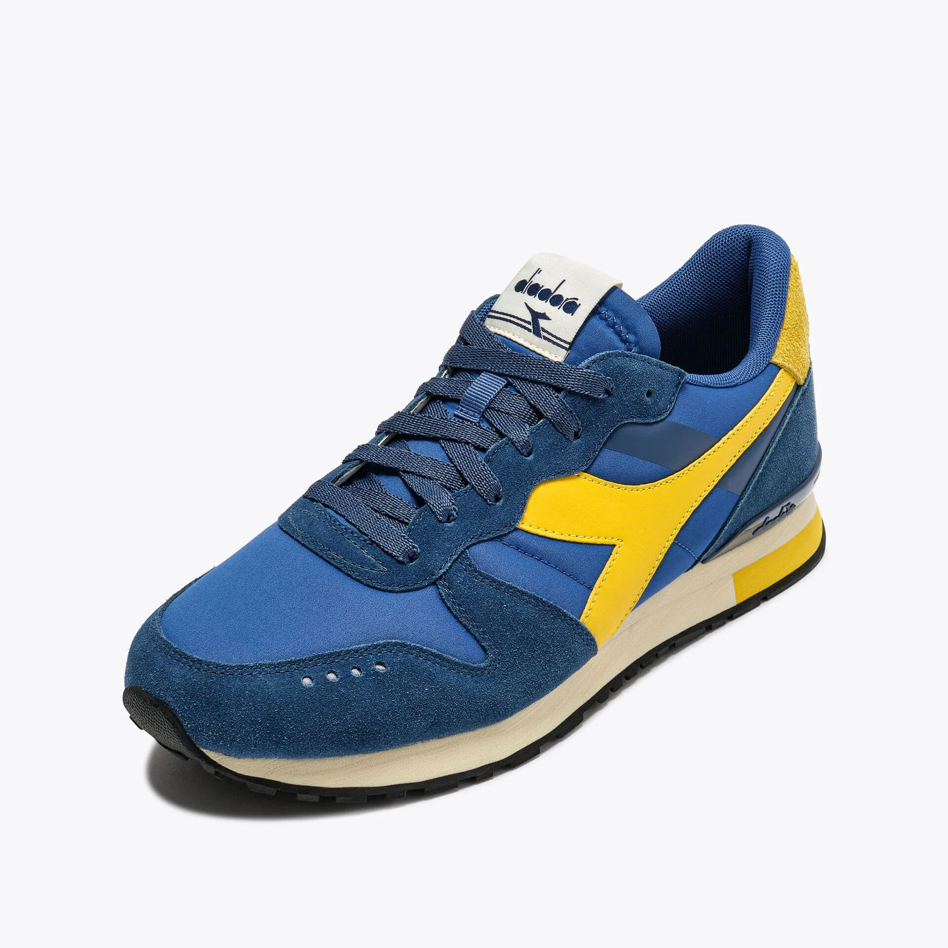 Diadora Camaro Smooth Trainers Blue/Yellow