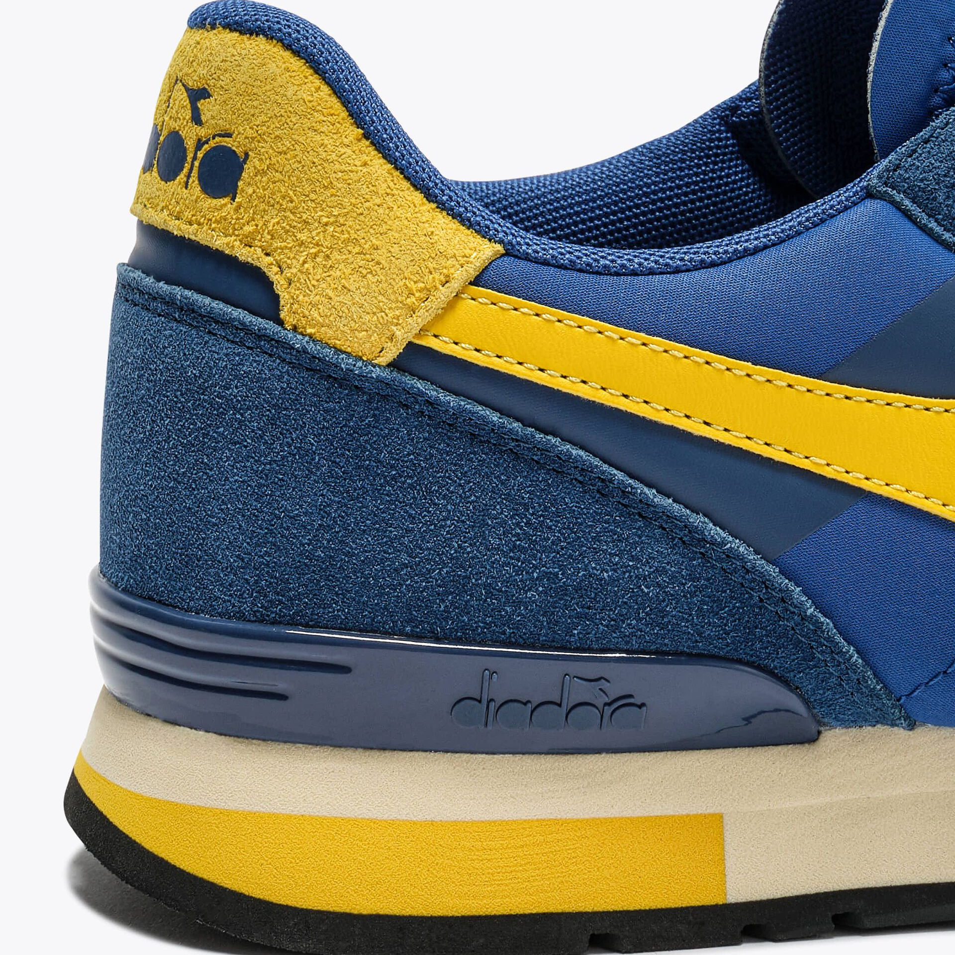 Diadora Camaro Smooth Trainers Blue/Yellow