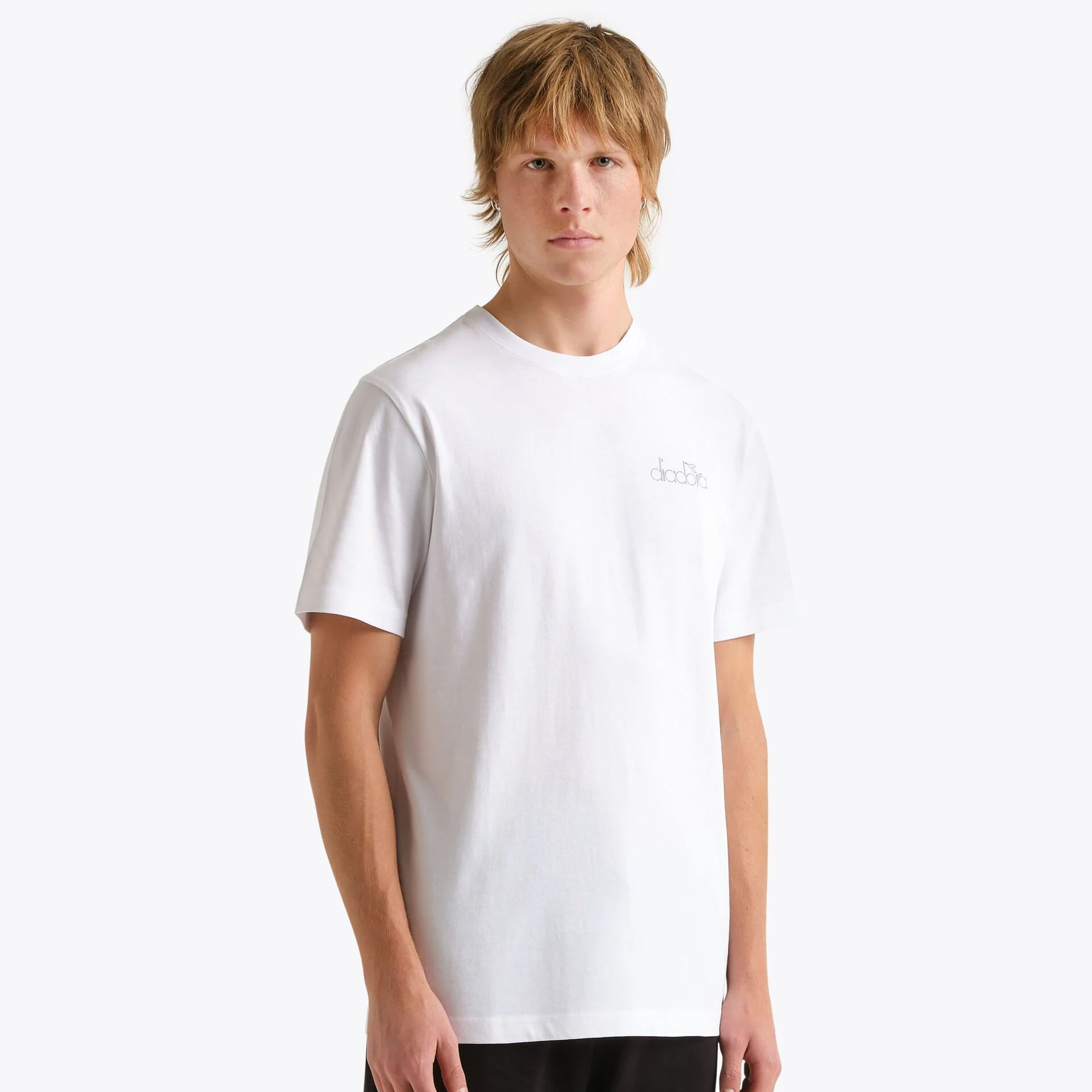 Diadora Outline Logo T-Shirt White