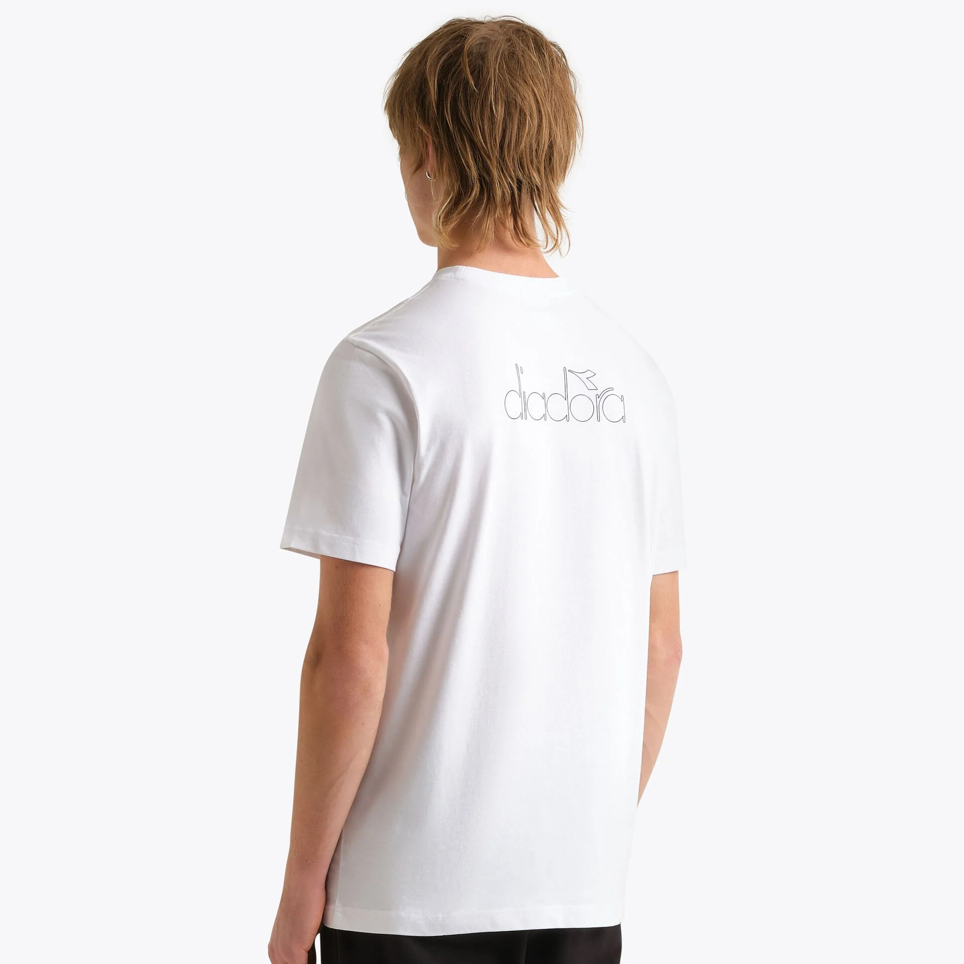 Diadora Outline Logo T-Shirt White